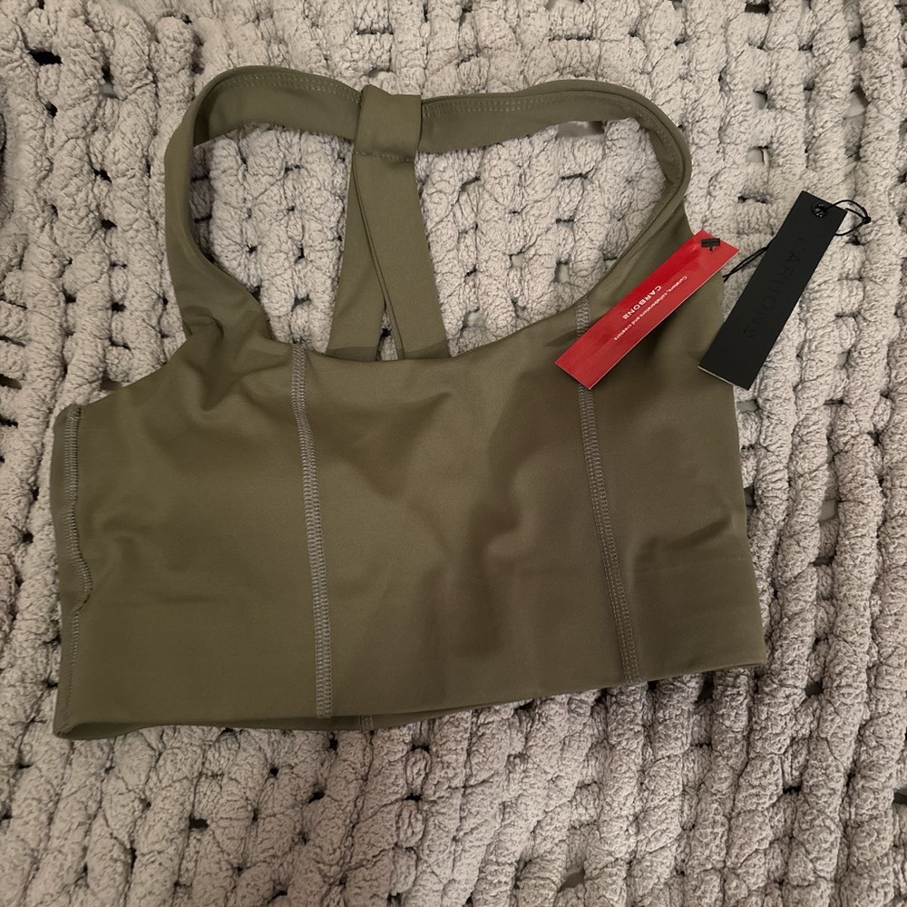 Carbon 38 Olive Green Women's sports bra